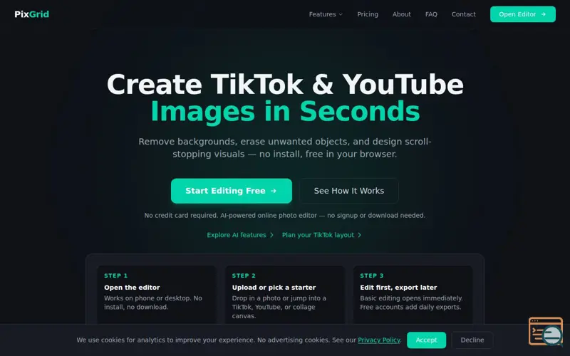 Screenshot of PixGrid