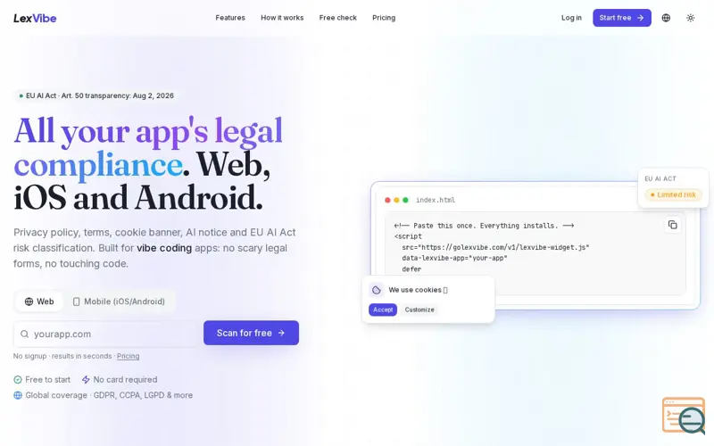 Screenshot of LexVibe