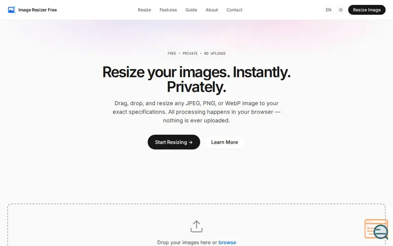 Screenshot of Image Resizer Free