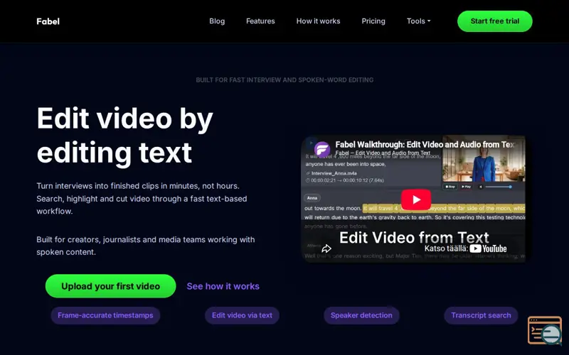Screenshot of Fabel