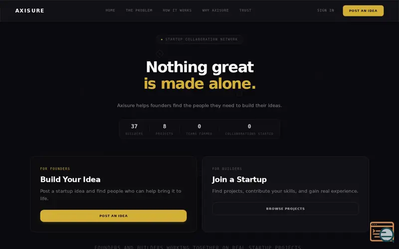 Screenshot of Axisure