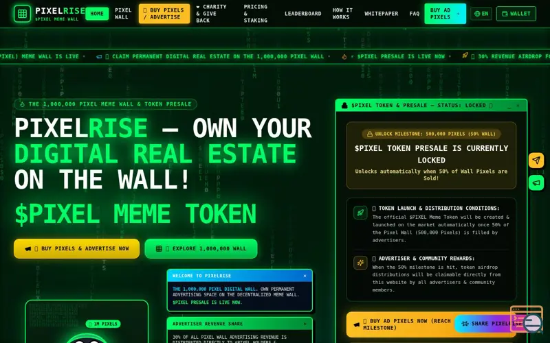 Screenshot of PixelRise