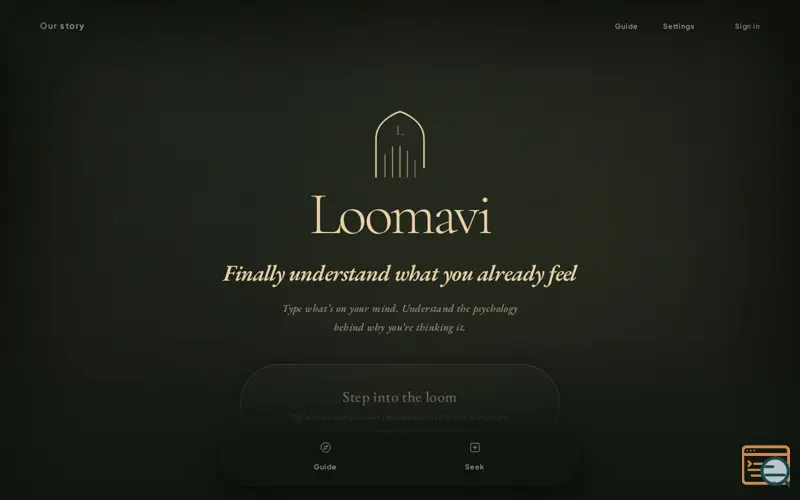 Screenshot of Loomavi, a launch using BusinessIdentity.LLC