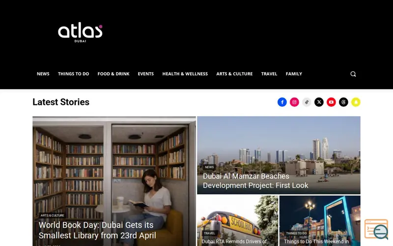 Screenshot of thedubaiatlas.com