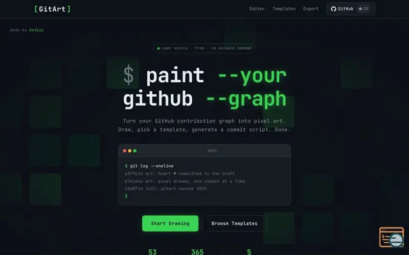 Screenshot of GitArt