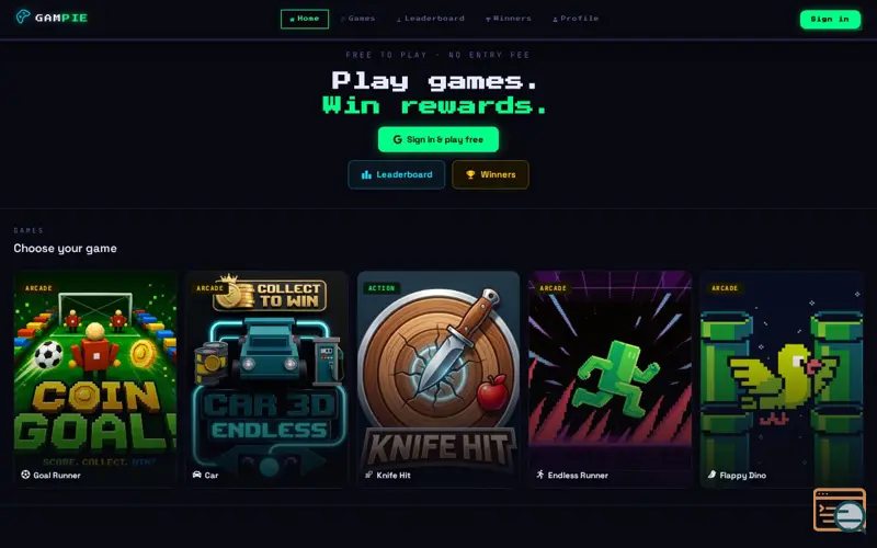 Screenshot of Gampie