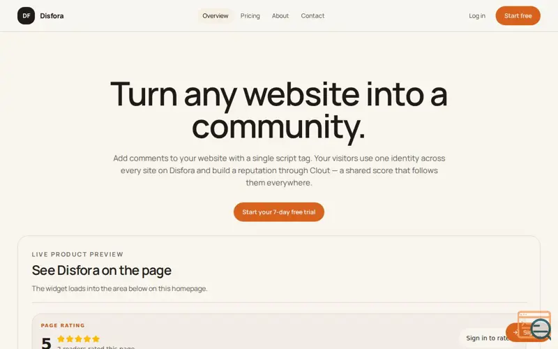 Screenshot of Disfora