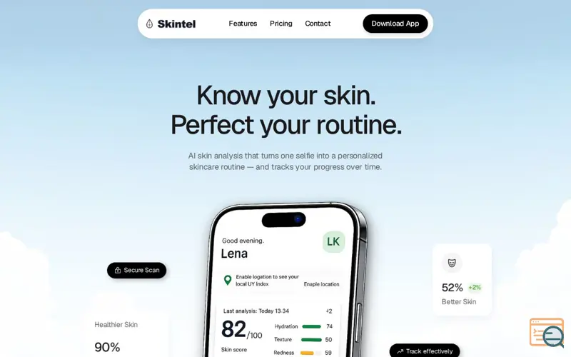 Screenshot of Skintel