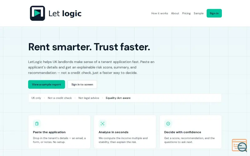Screenshot of LetLogic