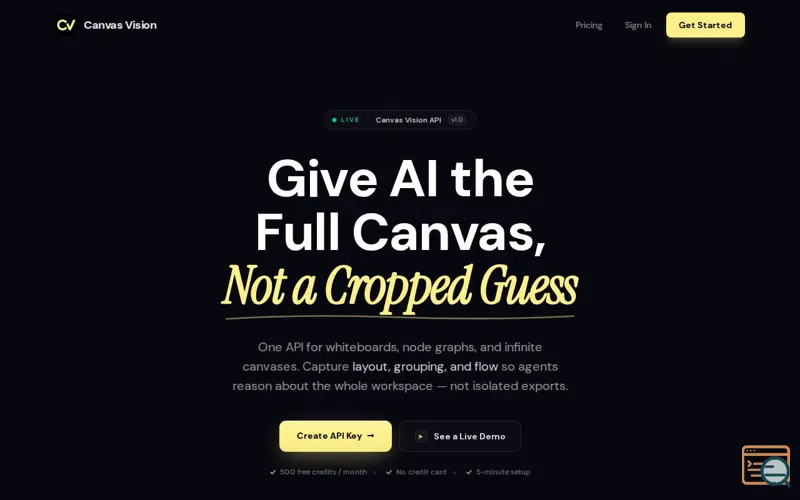 Screenshot of Canvas Vision