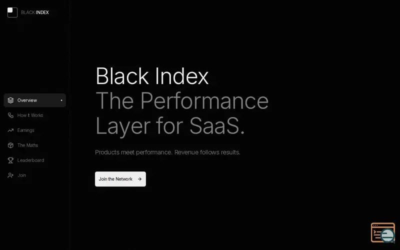 Screenshot of Black Index