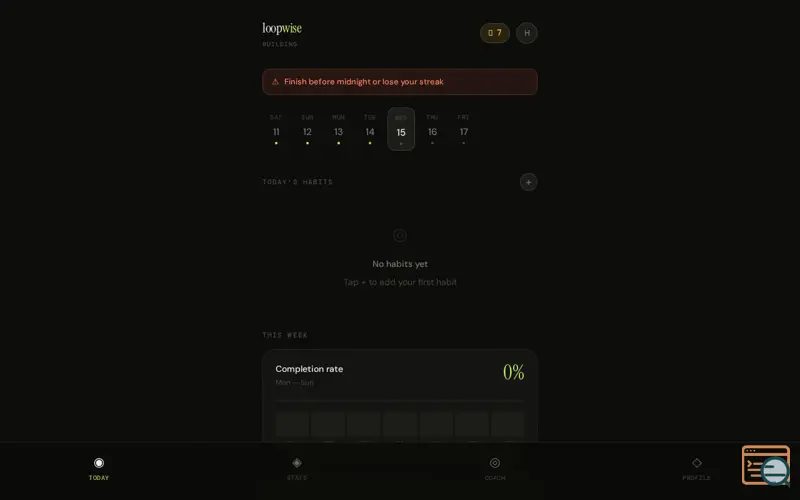 Screenshot of Loopwise