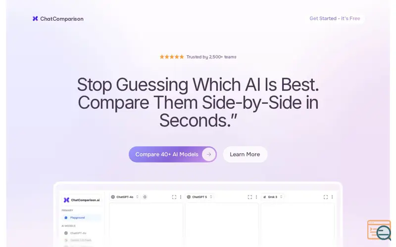 Screenshot of ChatComparison
