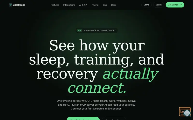 Screenshot of Vitaltrends