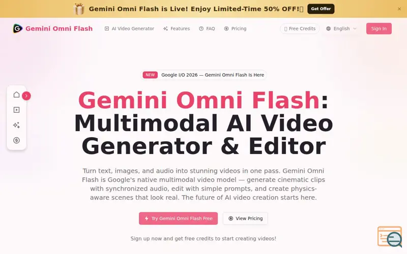 Screenshot of Gemini Omni Flash Video Generator 