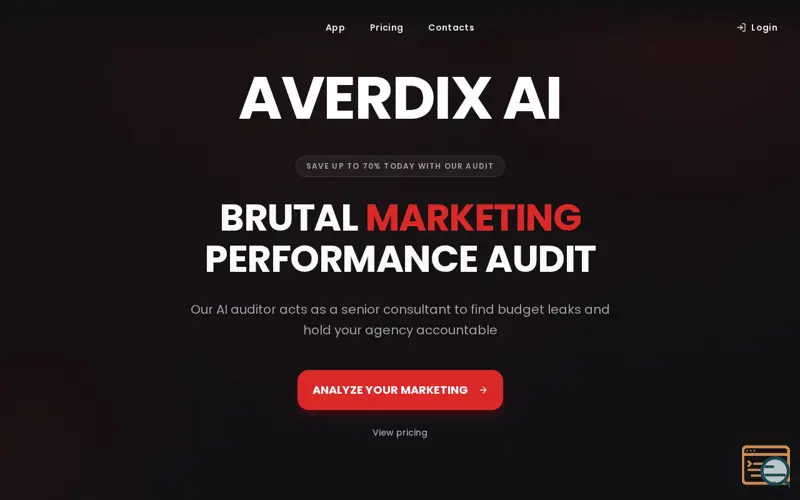 Screenshot of Averdix - marketing performance audit