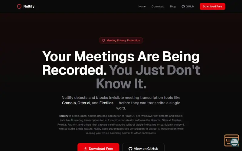 Screenshot of Nullify
