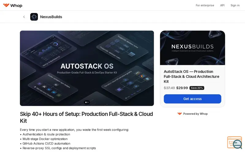 Screenshot of AutoStack OS, a launch using Sinch