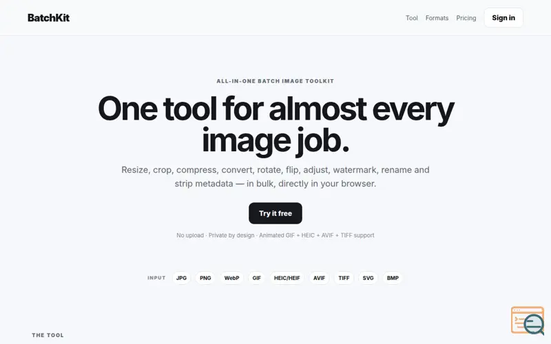 Screenshot of BatchKit — Batch Image Toolkit