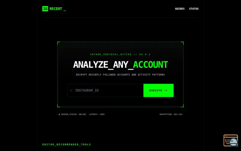 Screenshot of IGrecent