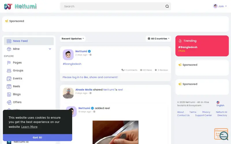 Screenshot of Nettumi AI: All-in-One Social Hub