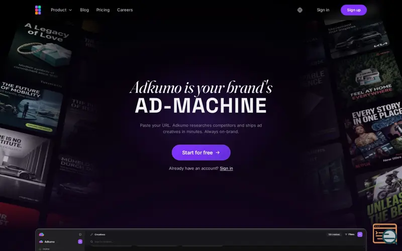 Screenshot of Adkumo