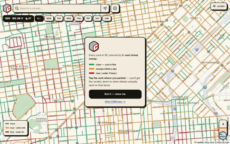 Screenshot of Curb