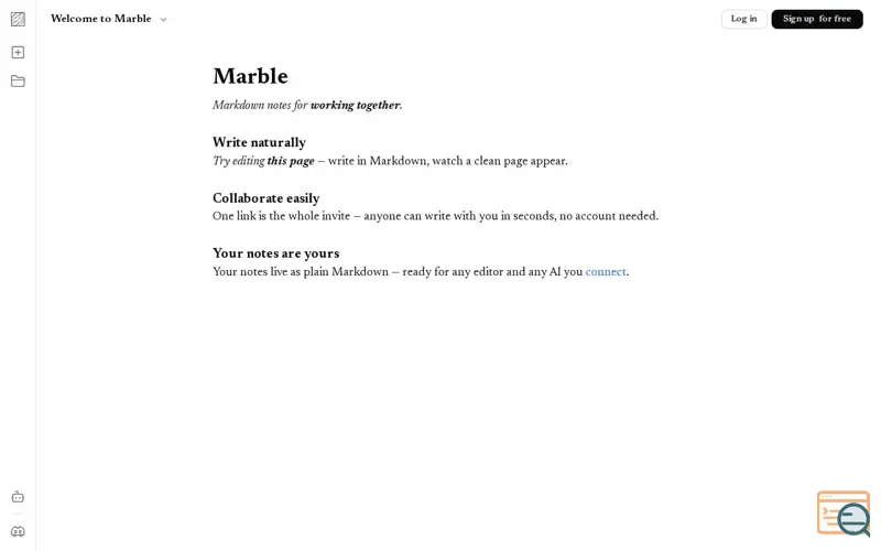 Screenshot of Marble