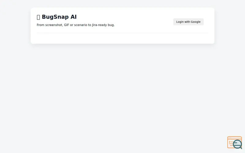 Screenshot of Bugsnap AI
