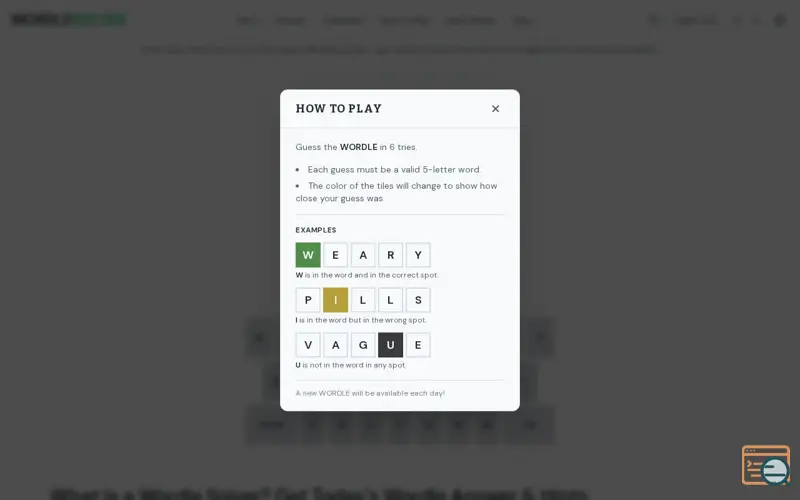 Screenshot of WordleSolve