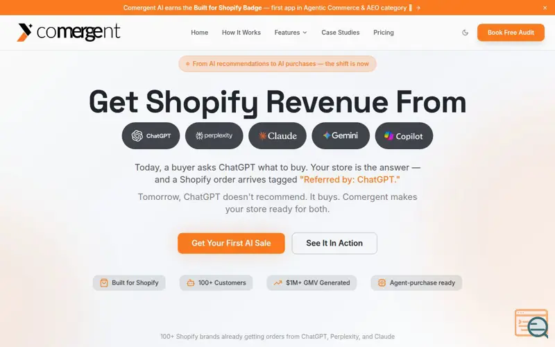 Screenshot of Comergent AI