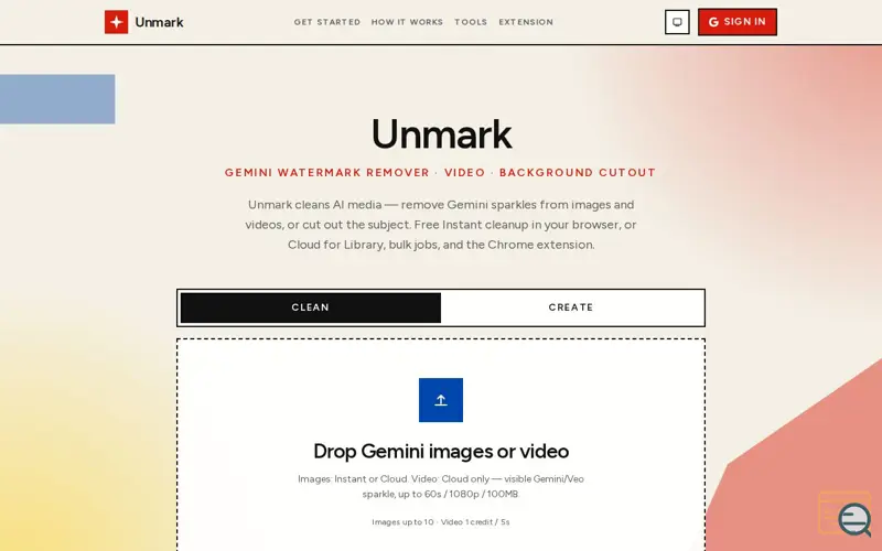 Screenshot of Unmark