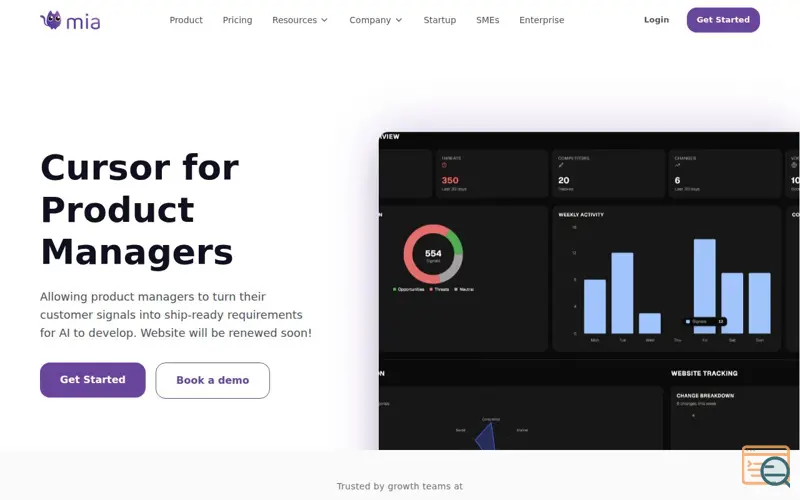 Screenshot of mia , a launch using Reditus