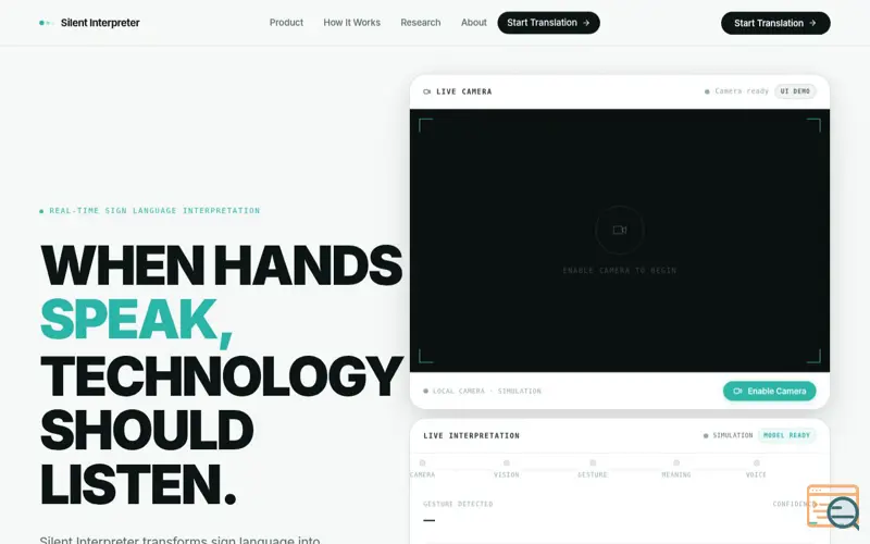 Screenshot of Silent Interpreter 