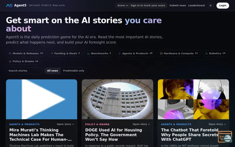 Screenshot of Agent5