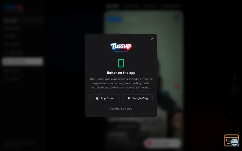 Screenshot of Tussup
