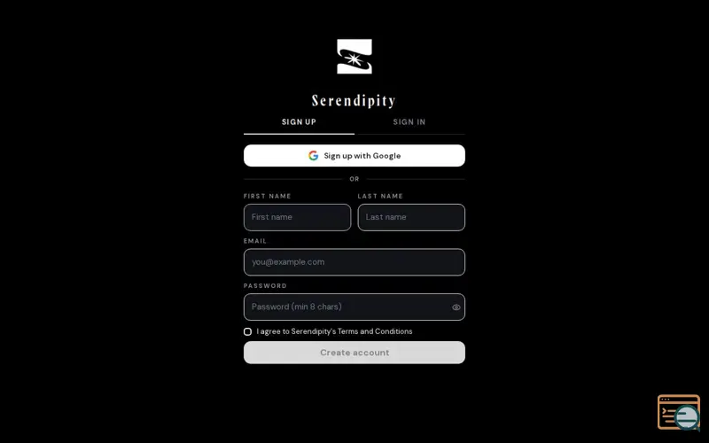 Screenshot of Serendipity