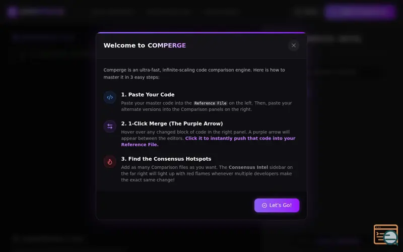 Screenshot of Comperge