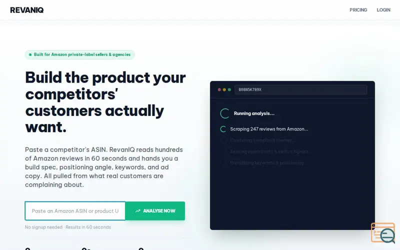 Screenshot of RevanIQ