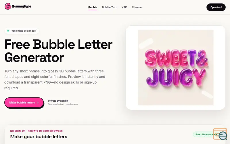 Screenshot of GummyType