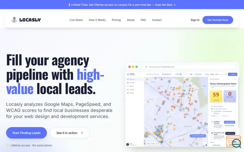 Screenshot of Locasly 