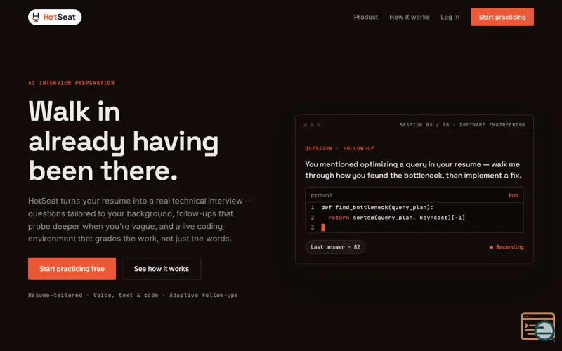 Screenshot of HotSeat