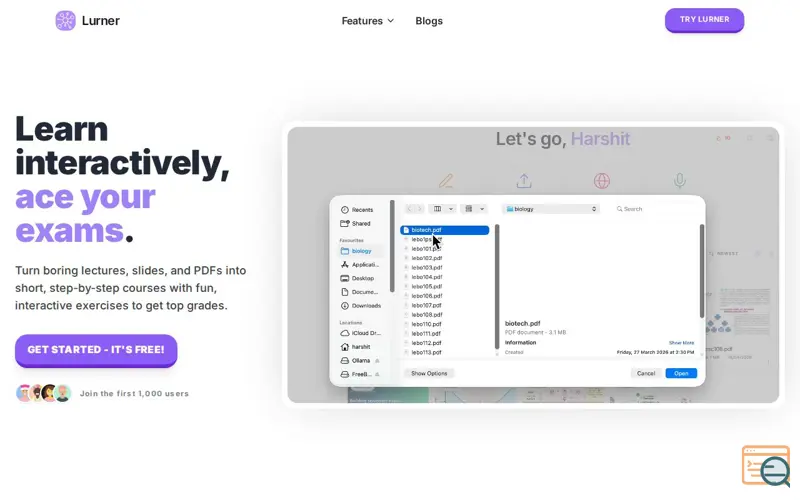 Screenshot of Lurner
