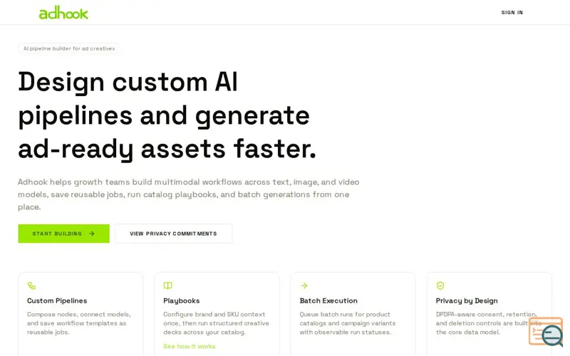 Screenshot of Adhook