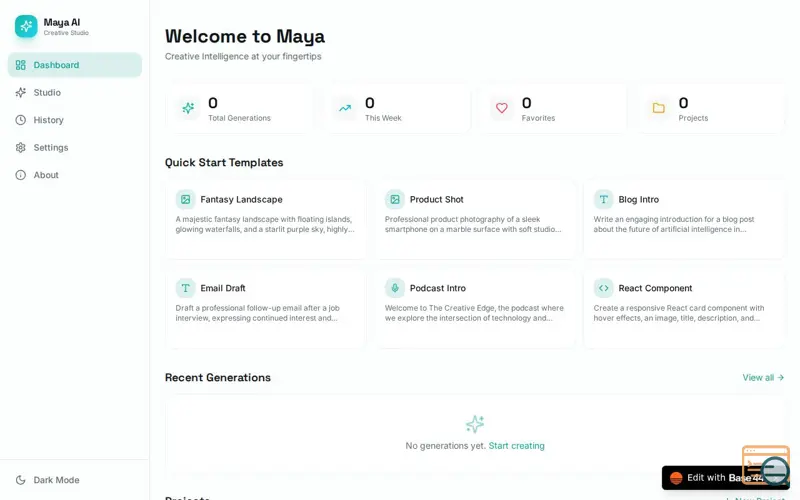 Screenshot of Maya AI