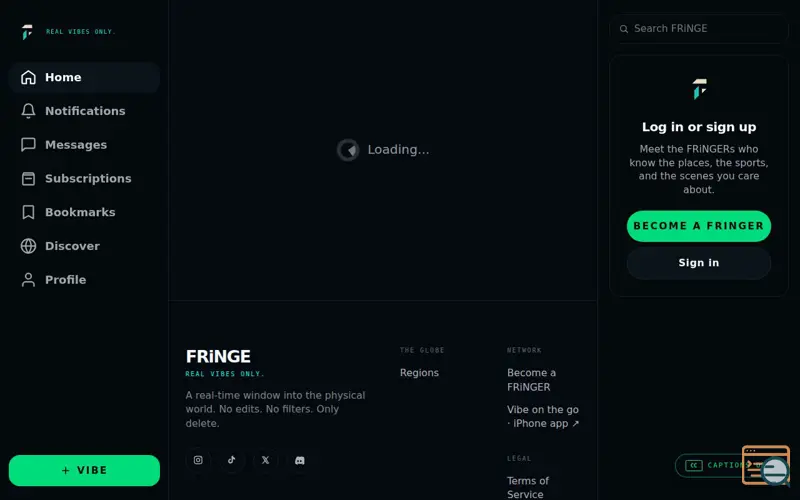 Screenshot of FRiNGE