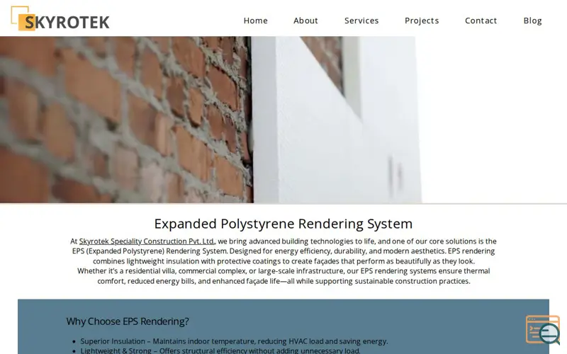 Screenshot of EPS Rendering System