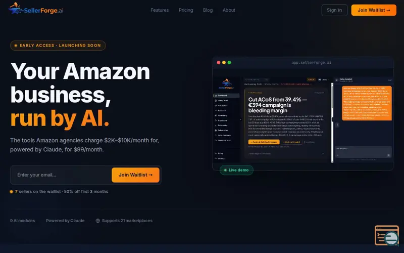 Screenshot of SellerForge