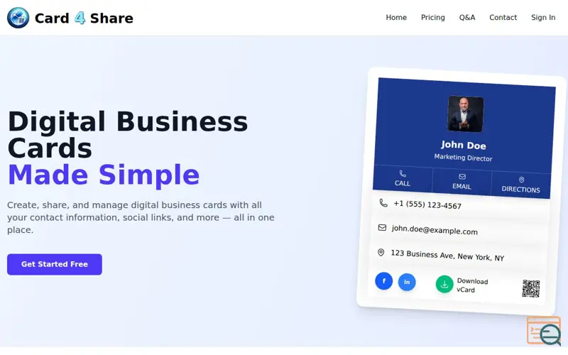Screenshot of Card 4 Share