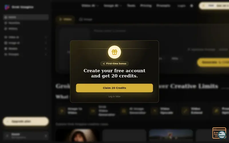 Screenshot of Grok Imagine Generator